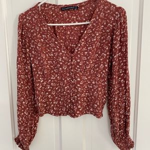 Abercrombie & Fitch Button Down Floral Blouse